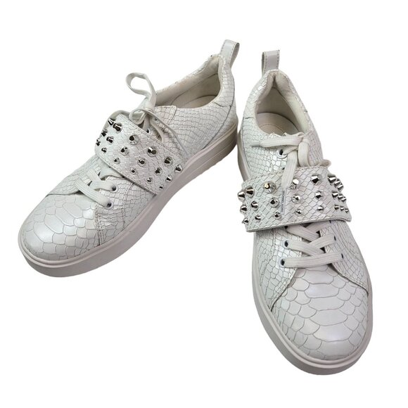 NWT/NWOB Michael Michael Kors Leather Grove Studded Platform Sneakers Size 9 - Picture 1 of 12